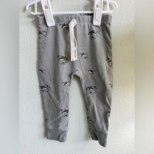 PNW Baby Unisex Gray Baby Pants with Whale Print Size 9-12 Months